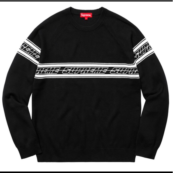 supreme striped raglan sweater